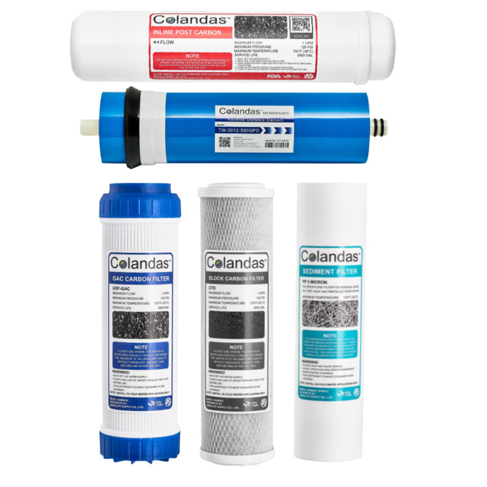 ไส้กรองน้ำดื่ม COLANDAS ระบบ RO 500GPD 5 ขั้นตอน รุ่น FCO-500G